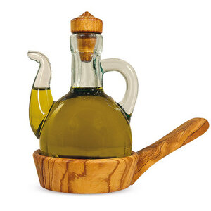 Ölkännchen mit Untersetzer aus Holz - Mitienda Shop