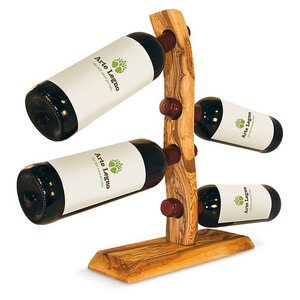Weinflaschenhalter aus Holz 'Michelangelo | Für 4 Flaschen - Mitienda Shop