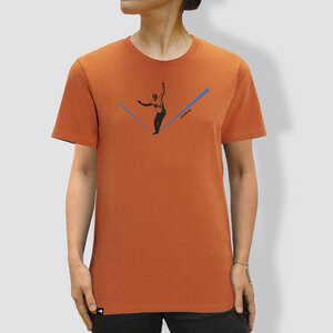 Damen T-Shirt, "Balance", Orange - little kiwi