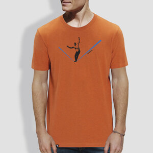 Herren T-Shirt, "Balance", Orange - little kiwi