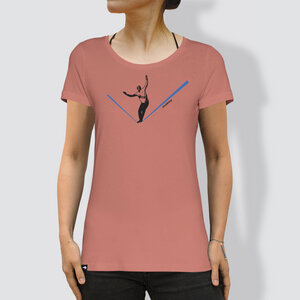 Damen T-Shirt, "Balance", Dyed Salty Rose - little kiwi