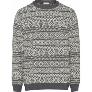 Strickpullover aus Bio-Wolle - Two colored jacquard o-neck knit - GOTS - KnowledgeCotton Apparel