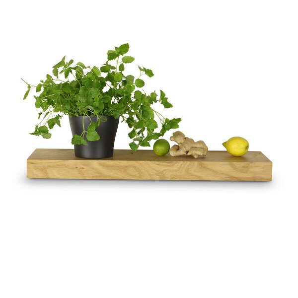 GreenHaus Balkenregal Eiche Massivholz Regal Wandregal GreenHaus Balkenregal Eiche Massivholz Regal Wandregal