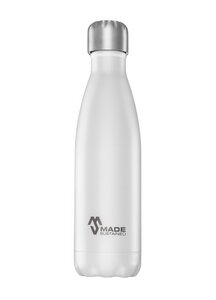 Plastikfreie Edelstahlflasche 0,5 L. mit Deckel - Made Sustained