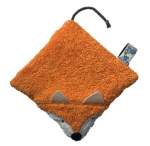 Wärmekissen "Fuchs",100 % Baumwolle Frottee und Rückseite aus Popelin Punkte/Dots aus kontrolliert biologischem Anbau - Pat und Patty