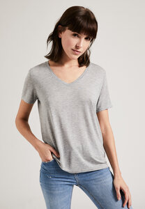 Damen Tencel T-Shirt mit V-Ausschnitt, 100% Tencel - PHYNE