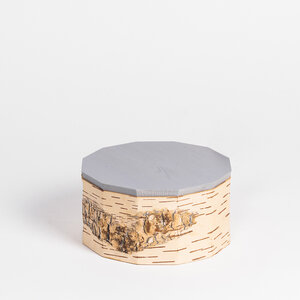 Gebäck- und Keksdose / Vorratsdose aus Birkenrinde: ø19x10cm - MOYA Birch Bark