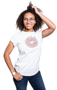 Shirt aus Biobaumwolle Fairwear für Damen "Ascension" in Washed White - Life-Tree