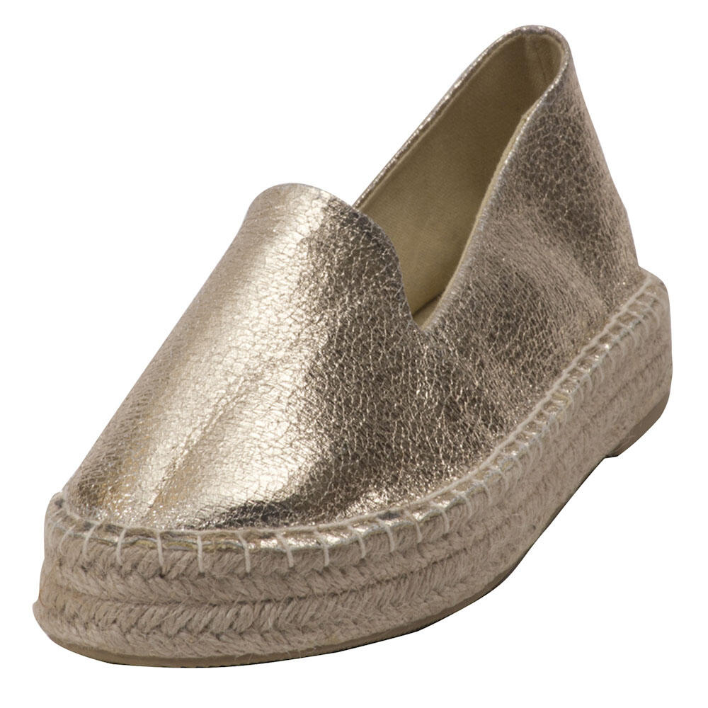 Damen Espadrilles Mit Glitzer – Ballerinas Aus Textil, Flache Sohle, Gr. 37, Rundes Zehenende
