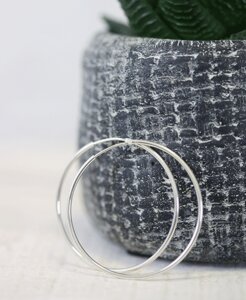 pikfine 925er Silber Creolen // 44 mm - pikfine