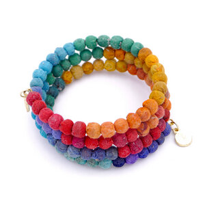 Kantha Rainbow Spiral Armband - Worldfinds