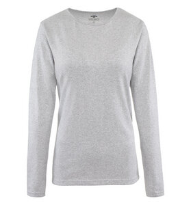 Pure Waste - Damen Long Sleeve T-Shirt, Grey Melange - Pure Waste