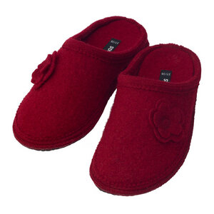 Bacinas Warme Filzblume Hausschuhe Damen Schurwolle Wollwalk Filzsohle - Bacinas