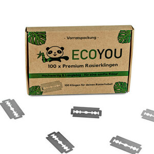 EcoYou® Rasierklingen 100er Set | Ersatzklingen Klingen für Rasierhobel - EcoYou