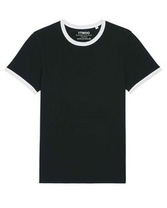 Bio T-Shirt mit farblichen Bündchensäumen Unisex,100% Baumwolle(Bio)   - YTWOO