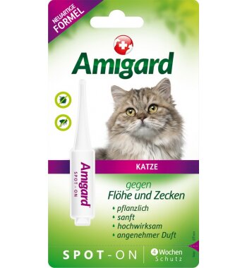 Amigard - Spot-on für Katzen, natürlicher Zeckenschutz