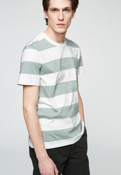 DAARIAN - Herren T-Shirt aus Bio-Baumwolle chinois green-offwhite