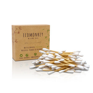 ECOMONKEY® Bambus Wattestäbchen | Nachhaltig & Plastikfrei - ECOMONKEY