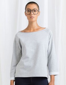 Damen T-Shirt Flash Dance Sweatshirt weiter Schulterfreier Ausschnitt - Mantis