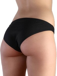 6er Pack Slip Bio-Baumwolle Bikinislip Unterhose schwarz, natur - Albero