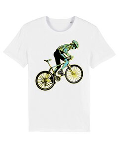 Bio T-Shirt mit Rennrad, Bio Shirt mit Rennradfahrer, Bike Shirt,  - YTWOO