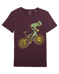 Bio T-Shirt mit Rennrad, Bio Shirt mit Rennradfahrer, Bike Shirt,  - YTWOO