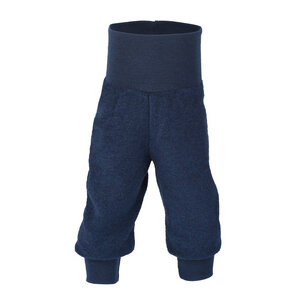 Baby Hose lang mit Nabelbund Schurwoll-Frottee kbT - Engel natur