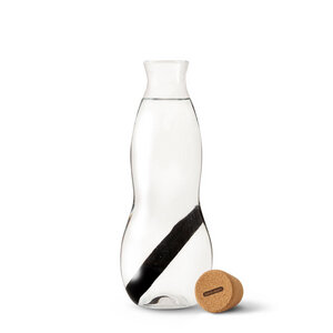 Wasserkaraffe aus Glas 'Eau Carafe' mirt Aktivkohlefilter - 1 Liter - Black + Blum