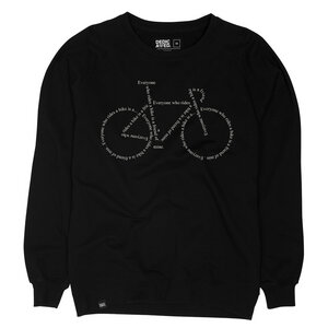 Sweatshirt Malmoe Text Bike / Black - DEDICATED