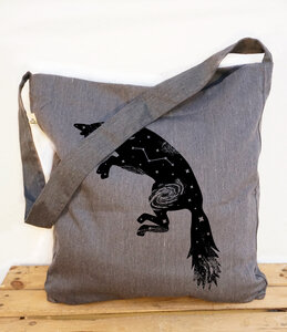 Umhängetasche/Schultertasche "Sternbild" grau meliert - Róka - fair clothing