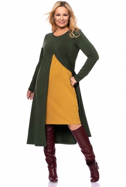 Ingoria Elena Kleid Im Lagenlook In Moosgrun Mit Senf Avocadostore