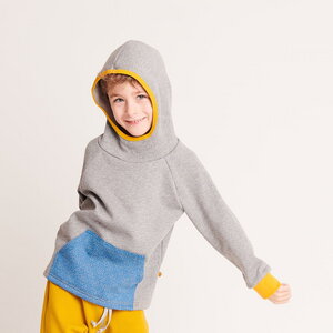Kapuzenpulli mit Tasche "Sweat Grau" aus 100% Bio-Baumwolle - Cheeky Apple