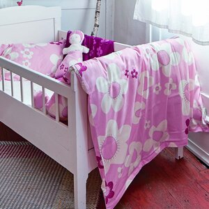Kinderbettwäsche blume rosa für Wiege und Kleinkindbett - ingegerd