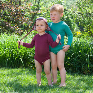 Baby / Kinder Body Langarm Bio-Schurwolle/Seide - Engel natur