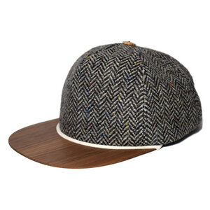 Tweed Cap mit edlem Holzschild Made in Germany - Sehr bequeme Wintercap - Lou-i