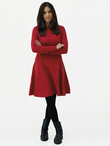 Damen Kleid aus Bio-Baumwolle "Marylin" rot - CORA happywear
