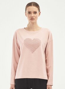 Sweatshirt aus Bio-Baumwolle mit Herz Stickerei - ORGANICATION