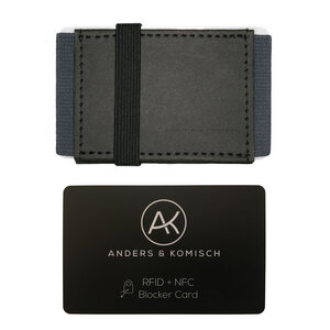 Kleiner Geldbeutel mit RFID- & NFC Schutz – A&K MINI Bundle Schwarz - ANDERS & KOMISCH
