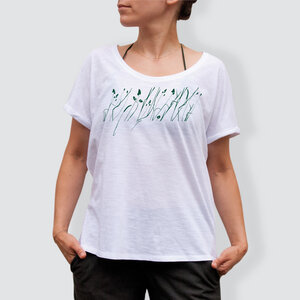 Damen T-Shirt, "Wiese", Weiss - Opaline/White - little kiwi
