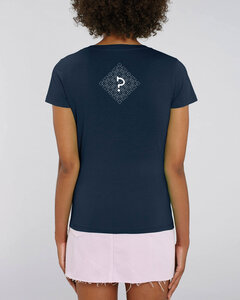 Bio Damen T-Shirt mit V-Ausschnitt "Evolution - Geo Questionmark"  - Human Family