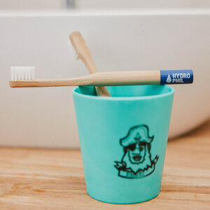 Kinder Zahnbürste aus Bambus | Pack | extra weich | blau - HYDROPHIL