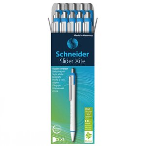 Kugelschreiber schwarz 10er Pack im fesch & fair Einkaufsnetz - Schneider