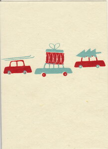 Weihnachtskarte Auto - Salon Elfi