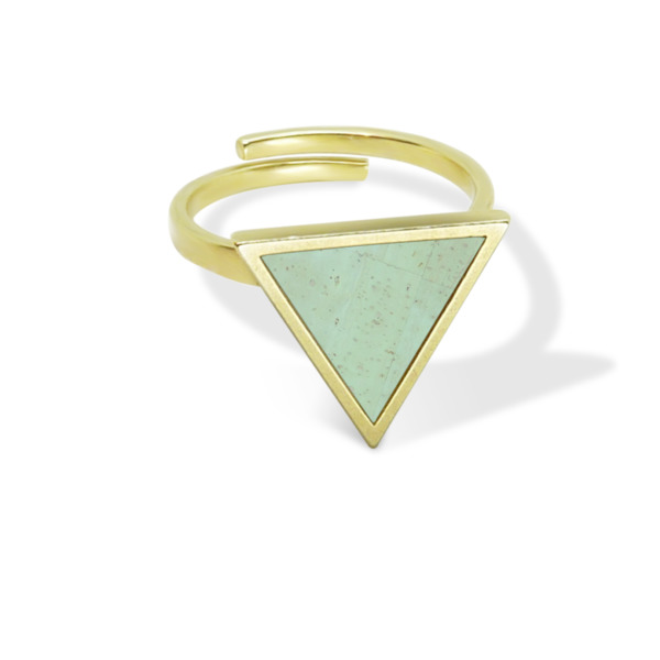 Infinitylove | Dreieckiger Ring Mit Kork | Größenverstellbar