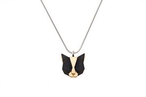 Halskette Black Cat | Kette mit Anhänger aus Holz - BeWooden