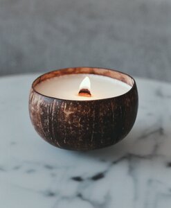 Kerze aus 100% Sojawachs mit Kokosduft  - Balu Bowls