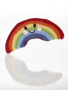 Fröhliche Regenbogen Rassel - Pebble