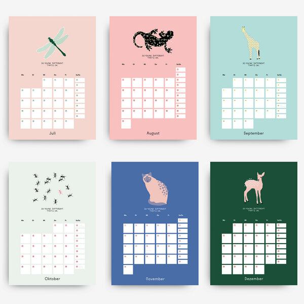 stahlpink - Design-Wandkalender 2020: So you're different ...