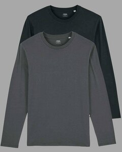 2er Pack Herren Langarmshirts, Longsleeve; verschiedene Farbkombi - YTWOO