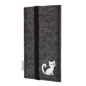 Handyhülle COIMBRA mit Katze für Fairphone - VEGAN - Filz Schutz Tasche - flat.design